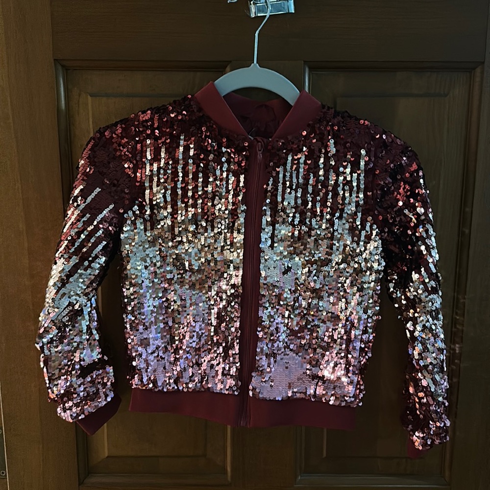 Sequin Girls Zip-up Formal or Casual Jacket